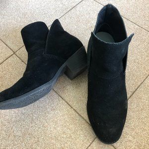 Black suede ankle boots